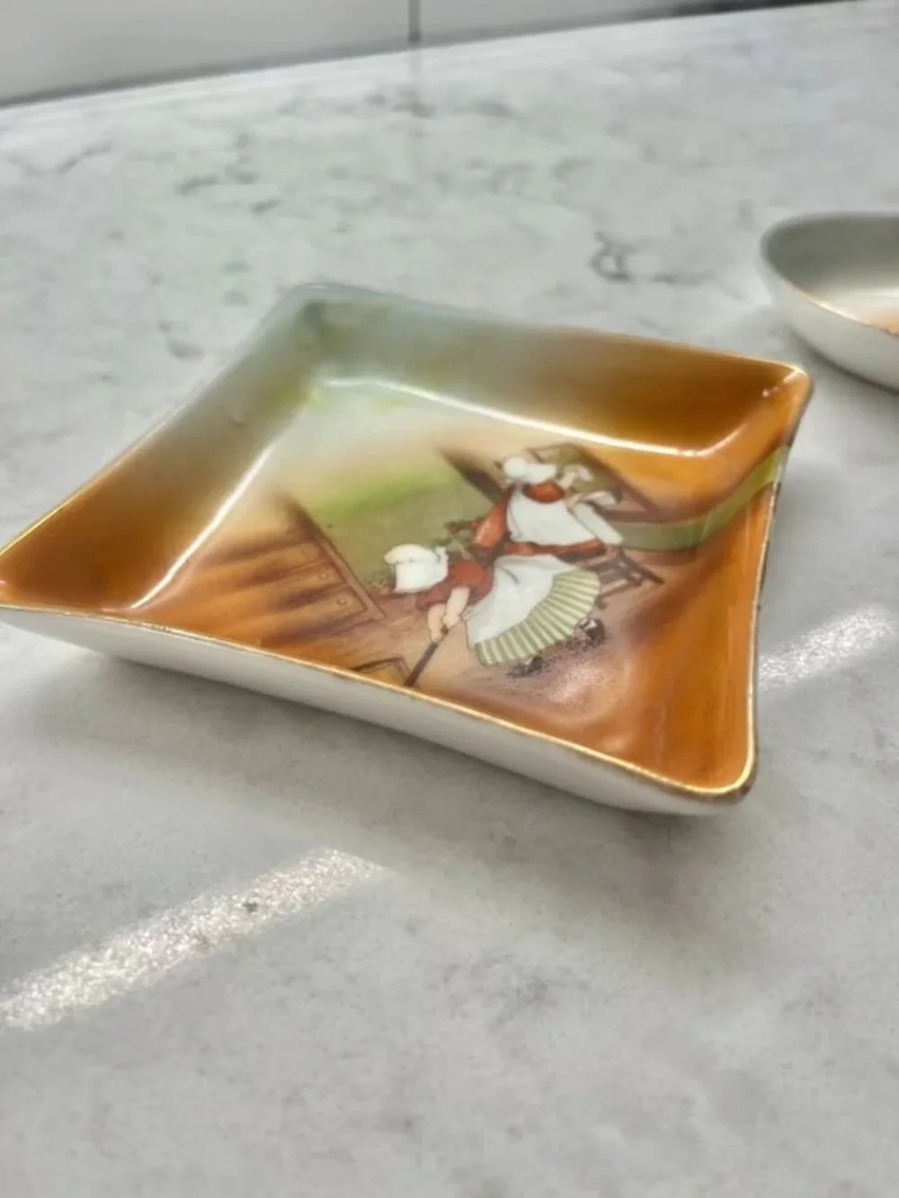 Antique set of Royal Bayreuth Bavaria Porcelain Trinket /Nut Dishes